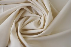 ткань шерсть с полиэстером цвета слоновой кости костюмно-плательная шерсть однотонная белая Италия