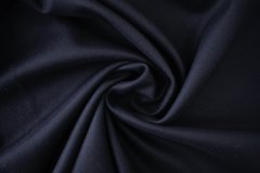 ткань пальтовая шерсть с кашемиром иссиня-черного цвета пальтовые шерсть однотонная синяя Италия