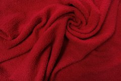 ткань красное пальтовое букле пальтовые шерсть однотонная красная Италия