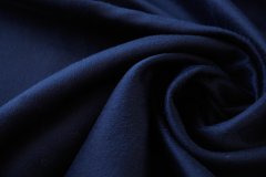 ткань двухслойный двусторонний кашемир сине-черный пальтовые кашемир однотонная синяя Италия