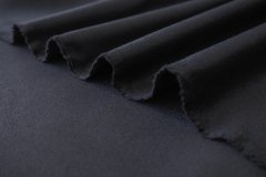 ткань пальтовая шерсть черная пальтовые шерсть однотонная черная Италия