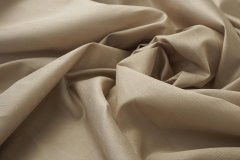 ткань шелк с хлопком песочно-серого цвета костюмно-плательная шелк однотонная бежевая Италия