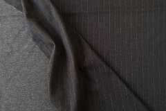 ткань темно-серое джерси в полоску джерси шерсть в полоску серая Италия