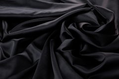ткань черный атлас с эластаном атлас шелк однотонная черная Италия