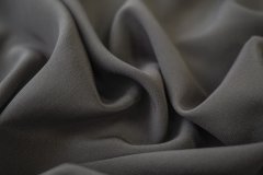 ткань серый  крепдешин из шелка крепдешин шелк однотонная серая Италия
