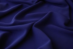 ткань вискозное кади ярко-синего цвета Италия