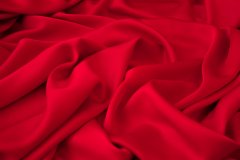 ткань атласное кади ярко-красного цвета (Армани) Италия