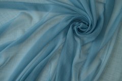 ткань марлевка из кашемира голубого цвета марлевка кашемир однотонная голубая Италия
