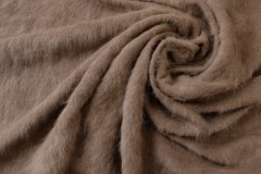 ткань пальтовый кашемир бежевый с ангорой и шерстью с ворсом пальтовые кашемир однотонная бежевая Италия