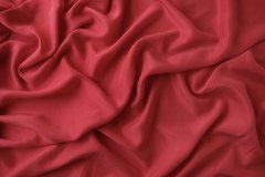 ткань вареный шелк кораллового цвета вареный шелк (мытый шелк) шелк однотонная красная Италия