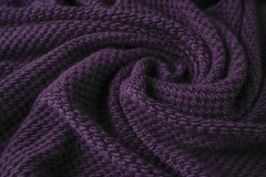 ткань шерстяное букле фиолетового цвета Италия