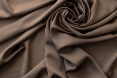 ткань атласная шерсть кофейного цвета атлас шерсть однотонная коричневая Италия