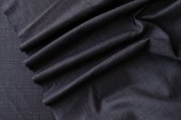 ткань костюмная шерсть мелкого полотняного плетения сине-чернильная