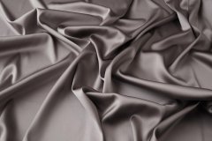 ткань атлас с эластаном стального цвета атлас шелк однотонная серая Италия