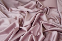 ткань атлас с эластаном розовый с сиреневатым подтоном атлас шелк однотонная розовая Италия