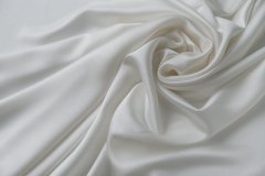 ткань вискозное кади с акрилом белого цвета  кади вискоза однотонная белая Италия