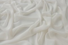 ткань креп-шифон молочного цвета крепшифон шелк однотонная белая Италия