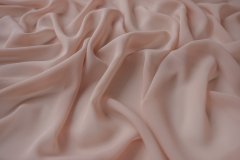 ткань шифон жемчужно-пудрового цвета шифон шелк однотонная розовая Италия