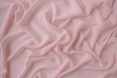 ткань крепдешин белесо-розовый Италия