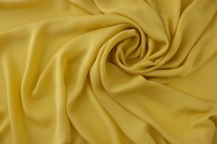 ткань шармуз желтого цвета с оттенком одуванчика Италия