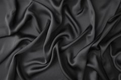ткань шелковый подклад черного цвета подклад шелк однотонная черная Италия