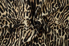 ткань костюмно-плательный шелк с леопардовым принтом костюмно-плательная шелк леопард коричневая Италия