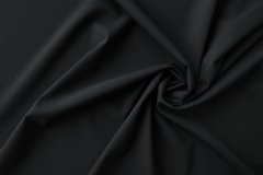 ткань шерстяной поплин черного цвета Италия