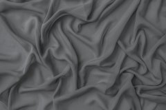 ткань креп-шифон средне-серого цвета крепшифон шелк однотонная серая Италия