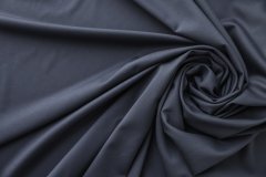 ткань шерсть с эластаном сине-сизая костюмно-плательная шерсть однотонная синяя Италия