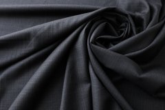 ткань костюмная шерсть серо-черная в незаметную клетку костюмно-плательная шерсть в клетку серая Италия
