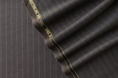ткань коричневая костюмная шерсть в полоску костюмно-плательная шерсть в полоску коричневая Италия