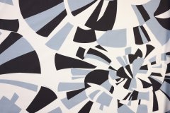 ткань хлопок с геометричным рисунком Фенди Рома поплин хлопок иные белая Италия