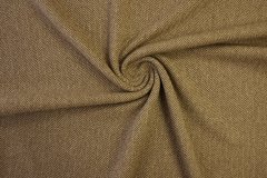 ткань лен в елочку соломенно-коричневого цвета  Италия
