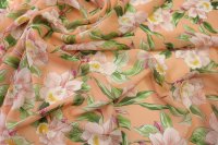 ткань шелковый шифон персикового цвета