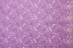 ткань кружево сиреневое с холодным оттенком кружево хлопок однотонная фиолетовая Франция
