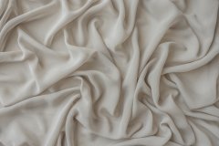 ткань шифон шелковый серо-песочного цвета Италия