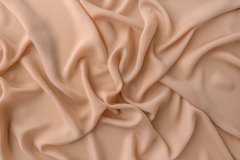 ткань шармуз персикового цвета шармюз шелк однотонная персиковая Италия