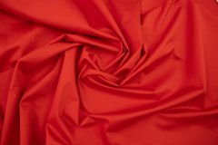 ткань хлопковый сатин с эластаном красного цвета Италия