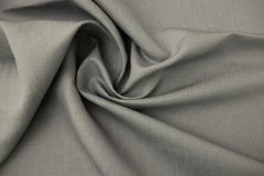 ткань лен с хлопком серого цвета костюмно-плательная лен однотонная серая Италия