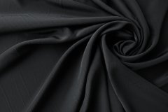 ткань крепдешин из вискозы с полиэстером черного цвета крепдешин вискоза однотонная черная Италия