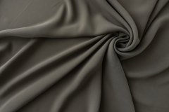 ткань шелковое кади с эластаном цвета хаки кади шелк однотонная коричневая Италия