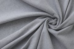 ткань меланжевый трикотаж светло-серого цвета (лапша) Италия