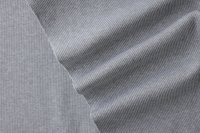 ткань меланжевый трикотаж лапша светло-серого цвета (кашкорсе)