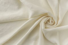 ткань лен цвета экрю  костюмно-плательная лен однотонная белая Италия