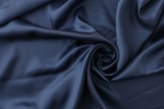 ткань подклад темно-синего цвета в мелкую монохромную точку Италия