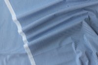 ткань тонкий хлопок белого цвета в полоску темно-голубого цвета