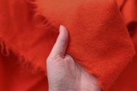 ткань пальтовый оранжевый мохер с шерстью и полиэстером