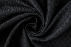 ткань пальтовый черный жаккард с ромбами жаккард вискоза в горошек черная Италия