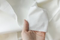 ткань сатин хлопковый белого цвета