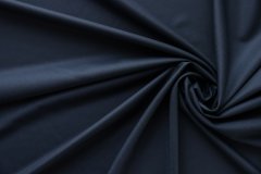 ткань темно-синяя шерсть в мелкую клетку костюмно-плательная шерсть в клетку синяя Италия